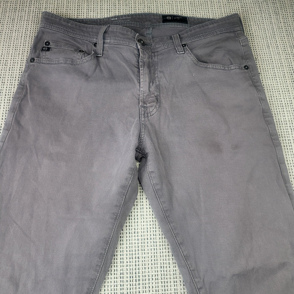 AG Adriano Goldschmied Tellis Jeans Mens 32x32 Gray Slim‎ Tapered Stretch